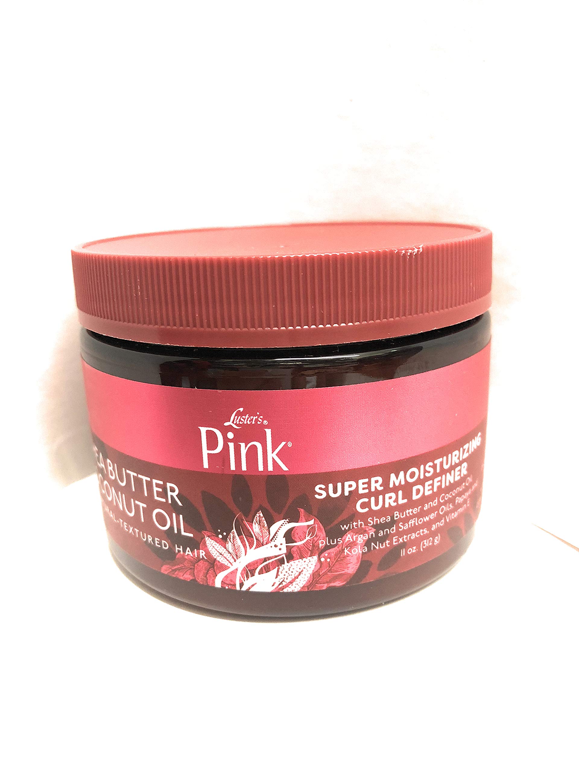 Lusters Pink Shea Butter & Coconut Oil Hair Cream - Super Moisturizing Curl Definer for Natural Hair - 11oz for Dry, Curly & Coily Hair - Perfect for Daily Styling & Frizz Control