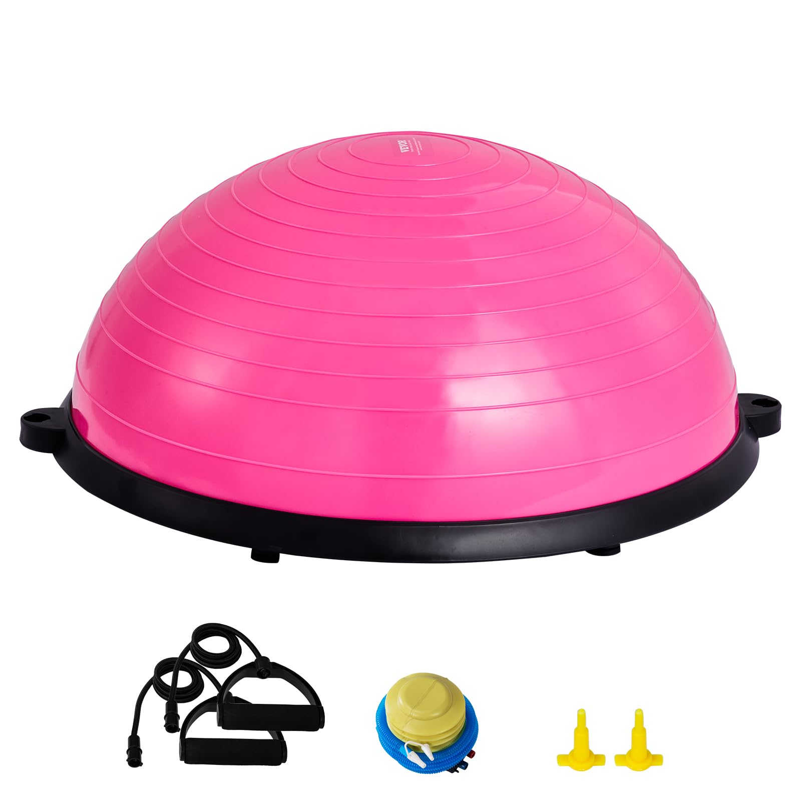 VEVOR Half Exercise Ball Trainer - 660 lbs Capacity Stability Ball for Yoga, Balance & Strength Training | Includes Resistance Bands & Pump | Perfect for Home Gym, Full Body Workouts & Core Exercises | Great for Pilates, Physical Therapy & Fitness Enthusiasts