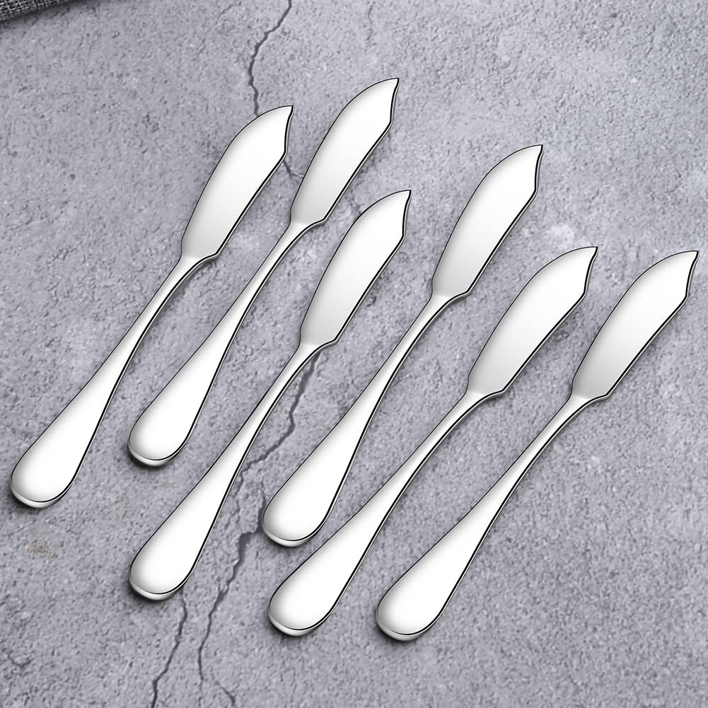 AOOSY Premium Stainless Steel Butter Knives Set of 2 - Cheese Knives & Butter Spreaders for Kitchen, Restaurant, Party - Perfect for Breakfast Buffets, Wine & Cheese Tasting, and Dinner Parties
