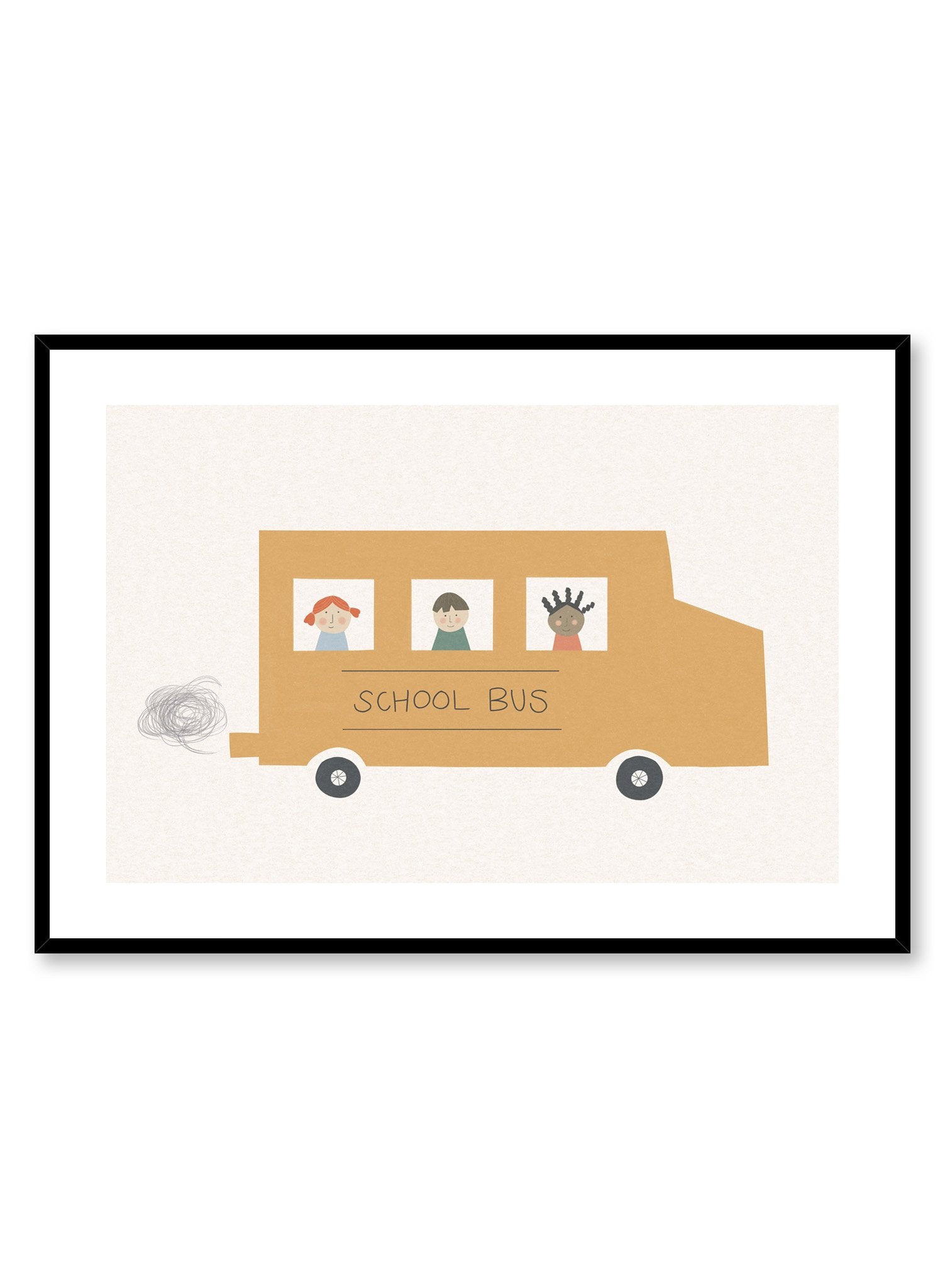 School Bus Wall Poster - Educational Classroom Decor for Kids, Teachers & School Bus Drivers - Perfect for Classrooms, Playrooms & School Bus Interiors
