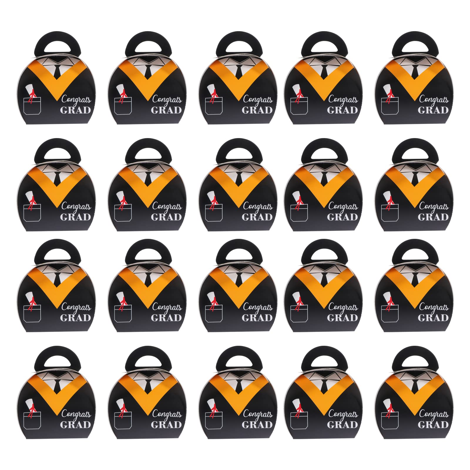 LUOZZY 50pcs Graduation Cap Candy Box - Bulk Graduation Party Favors, Chocolate Gift Box for Graduates - Perfect for Graduation Ceremony, School Party & Commencement Decorations