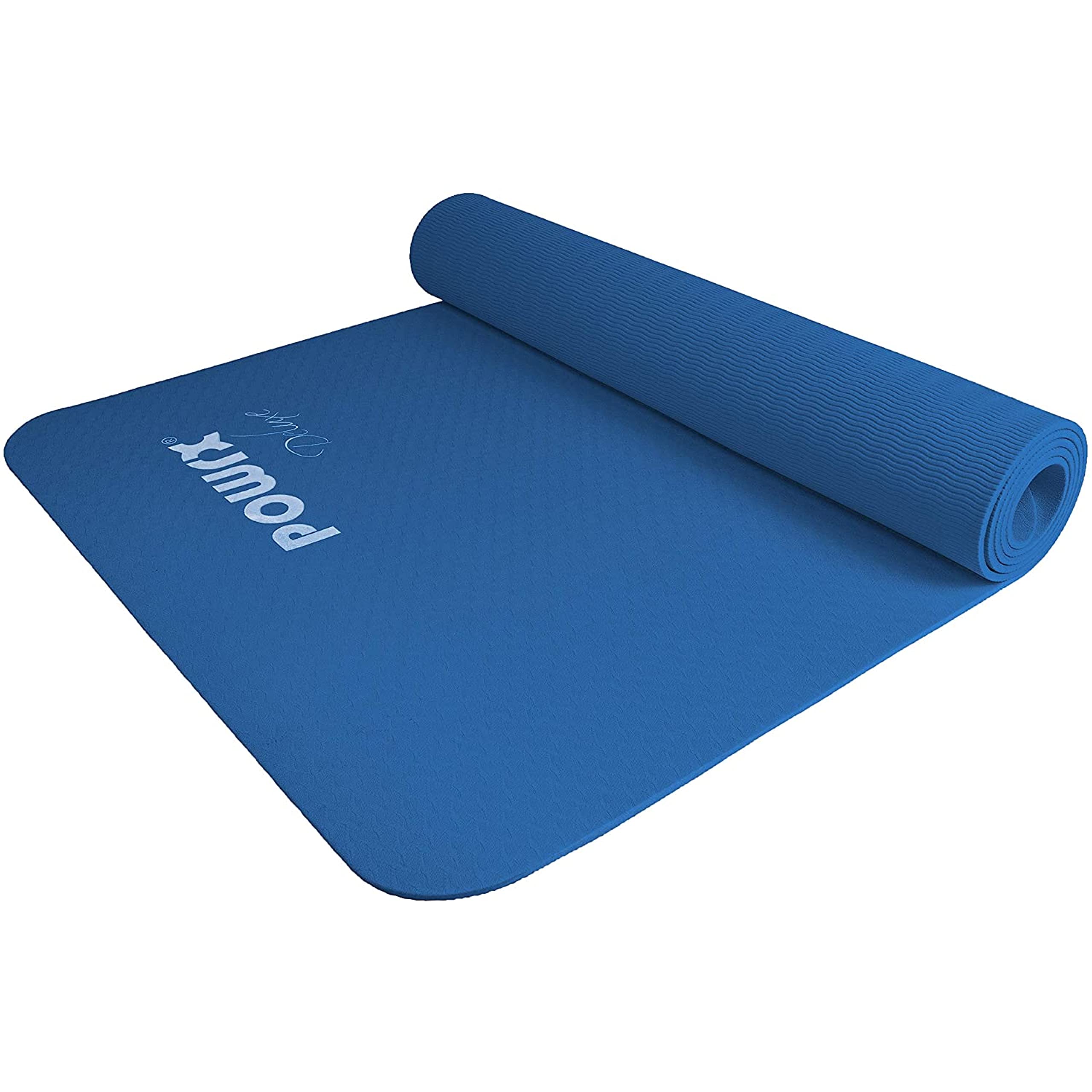 POWRX TPE Yoga Mat with Bag - Non-Slip Large Exercise Mat for Women (68
