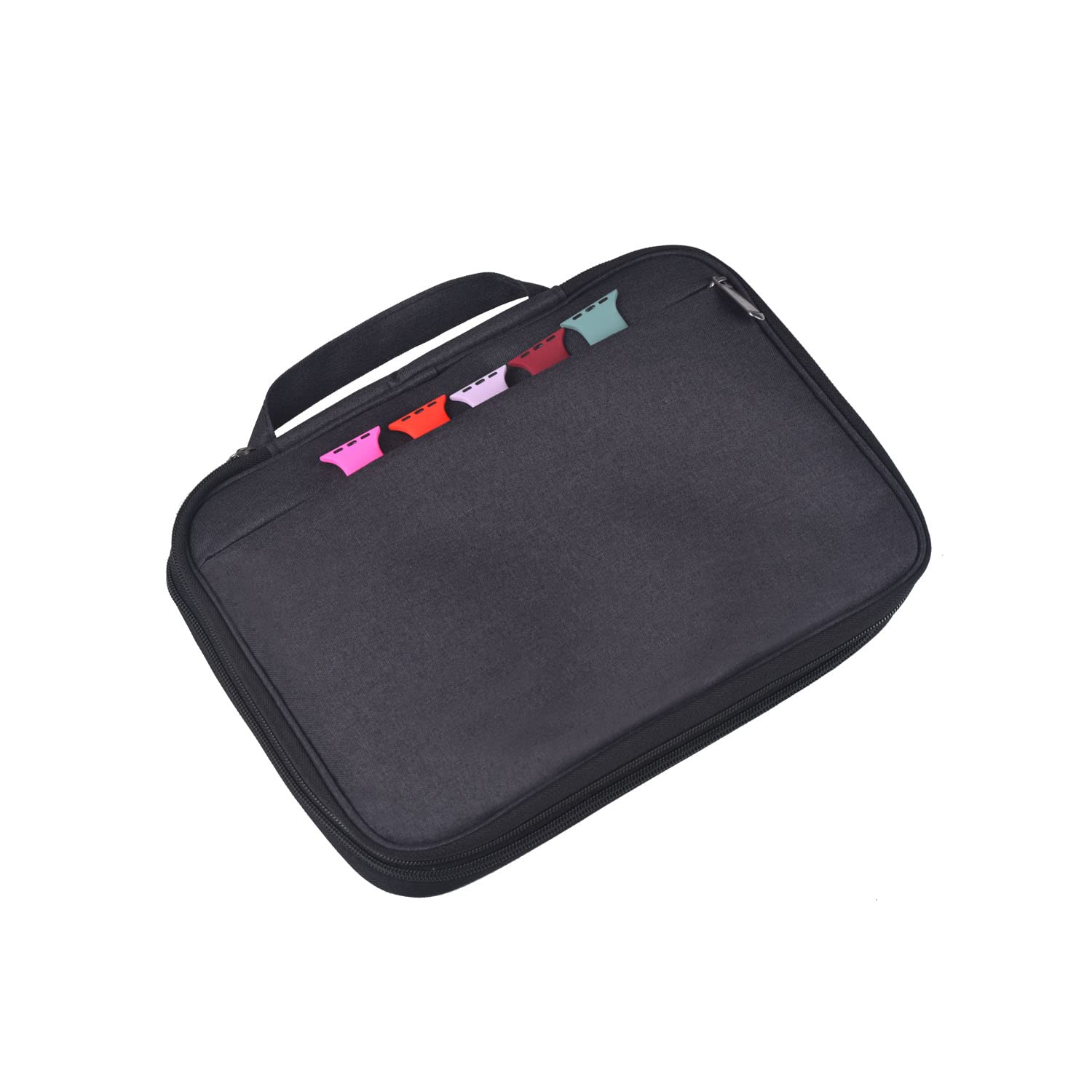 Watch Band Organizer Case - Holds 35 Straps & Accessories for Travel & Storage (Black)