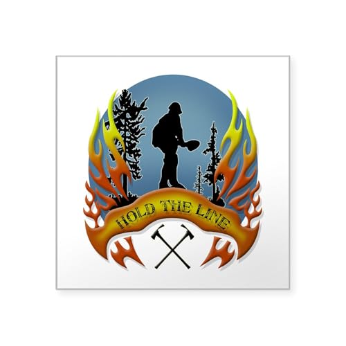 Clear - Wildland Firefighter (Hold Square Sticker 3 X 3