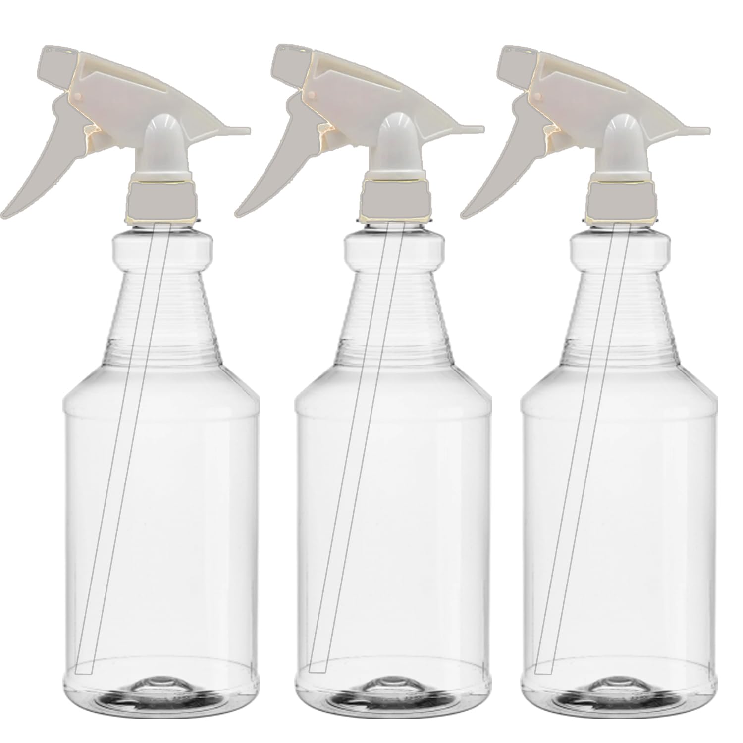 32oz Empty Spray Bottles for Cleaning Solutions - Refillable Squirt Bottles with Upside Down Trigger - White Pack - Perfect for Home Cleaning, Gardening & DIY Projects