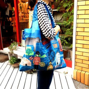 LOQI Tote Bag URBAN Collection by Melissa Mackie - Stylish Reusable Shopping Bag for Groceries, Work & Travel | Eco-Friendly Foldable Tote for Women & Men