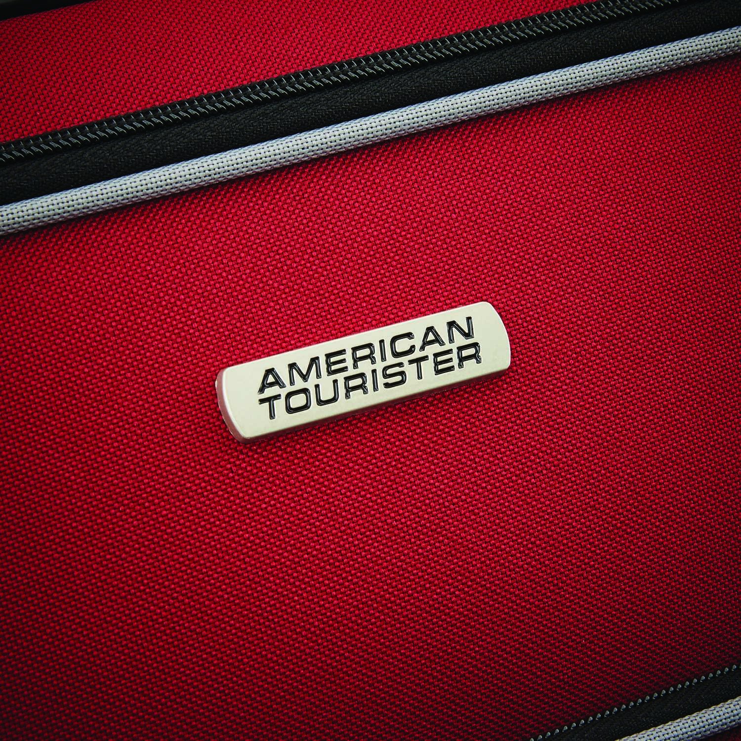 American Tourister Fieldbrook XLT Softside Upright Luggage Set - 4-Piece (21/25 Inch) in Red & Black | Lightweight Durable Suitcase for Travel, Business Trips & Family Vacations