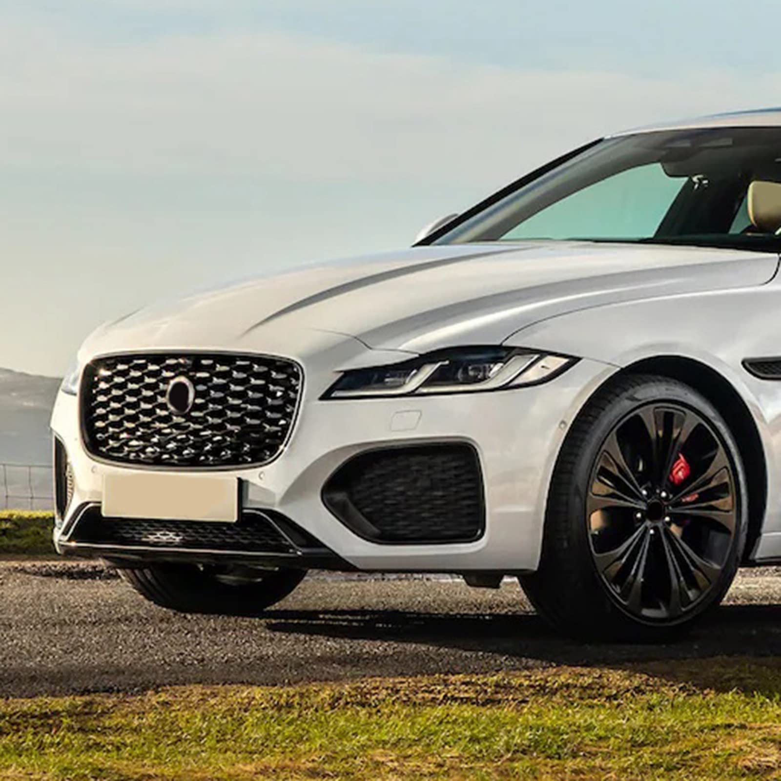 Jaguar XF 2021-2022 Gloss Black Bumper Grille with Camera - Front Upgrade for Luxury Cars