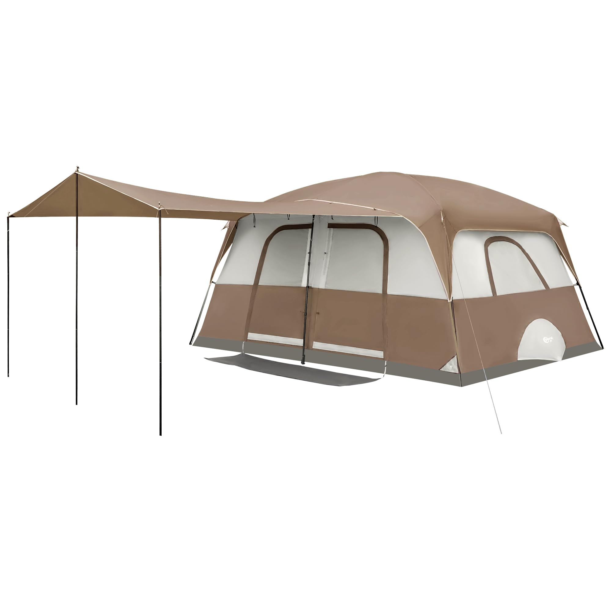 PORTAL 6 | 8 | 10 Person Family Camping Tent with Porch - Spacious Waterproof Tent with High Ceiling & Excellent Ventilation for Outdoor Adventures, Backyard Camping & Family Gatherings