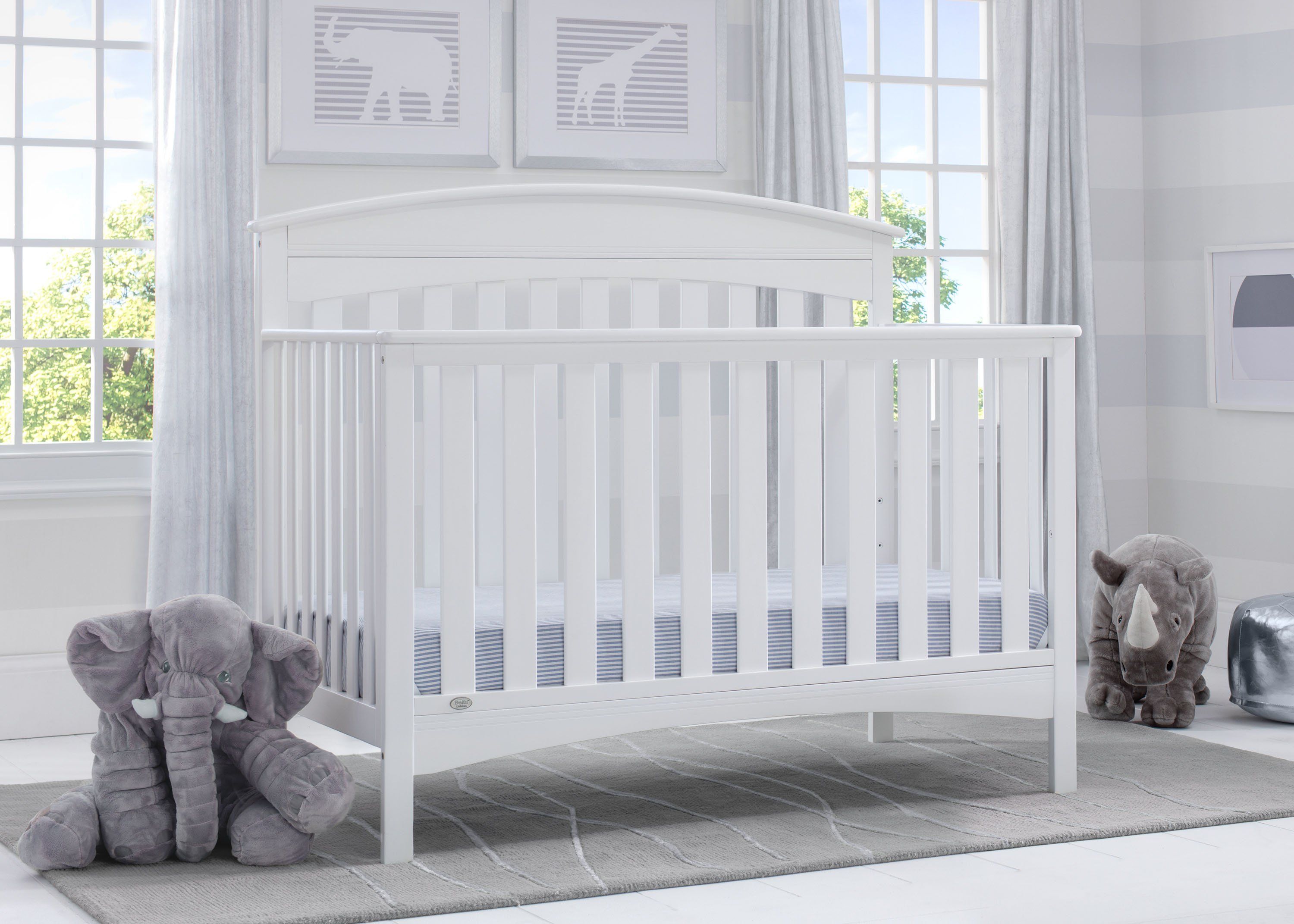 Bennington Elite Arched 4-in-1 Convertible Crib - Convertible Baby Crib to Toddler Bed, Daybed & Full-Size Bed | Perfect for Nursery, Bedroom & Guest Room