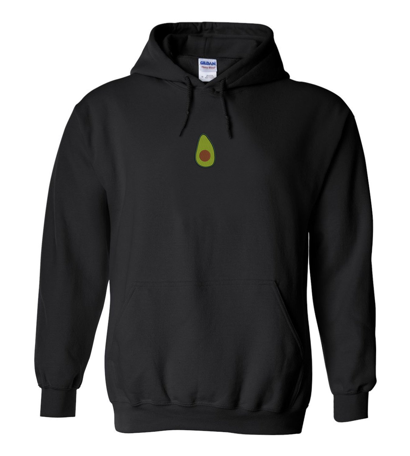 Trendy Avocado Embroidered Hoodie for Women & Men - Soft Heavy Blend Pullover Sweatshirt - Perfect for Casual Wear, Street Style & Outdoor Activities
