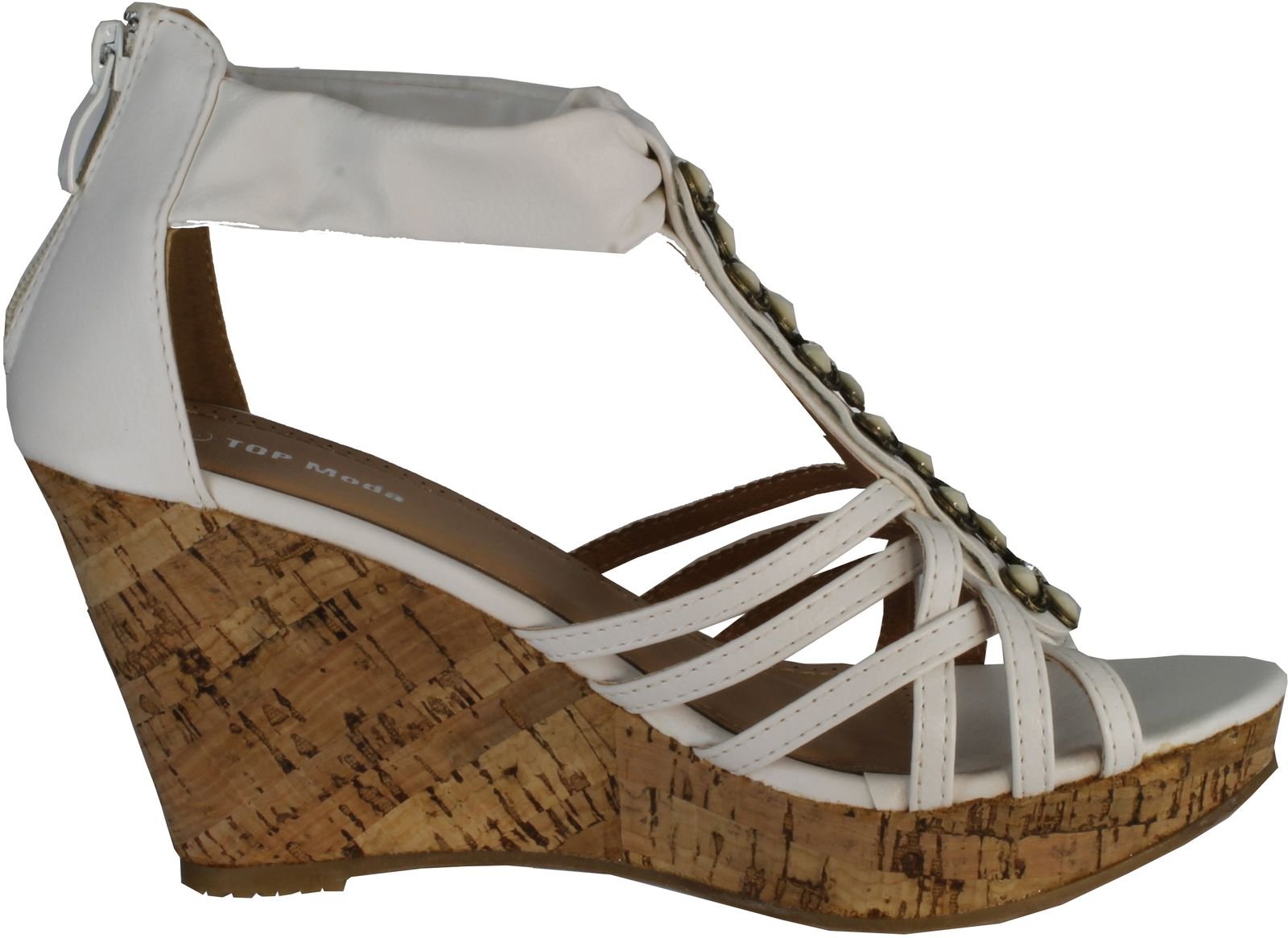 TOP Moda Women's DS-6 Comfortable Wedge Sandals for Summer - Casual Beach Walking, Party & Date Night Outfits