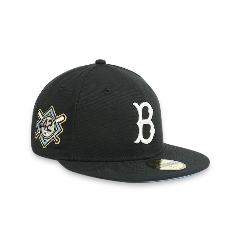 Brooklyn Dodgers Black Fitted Baseball Cap for Men - Adjustable Snapback Hat for Sports Fans & Casual Wear - Perfect for Baseball Games, Street Style & Gifts