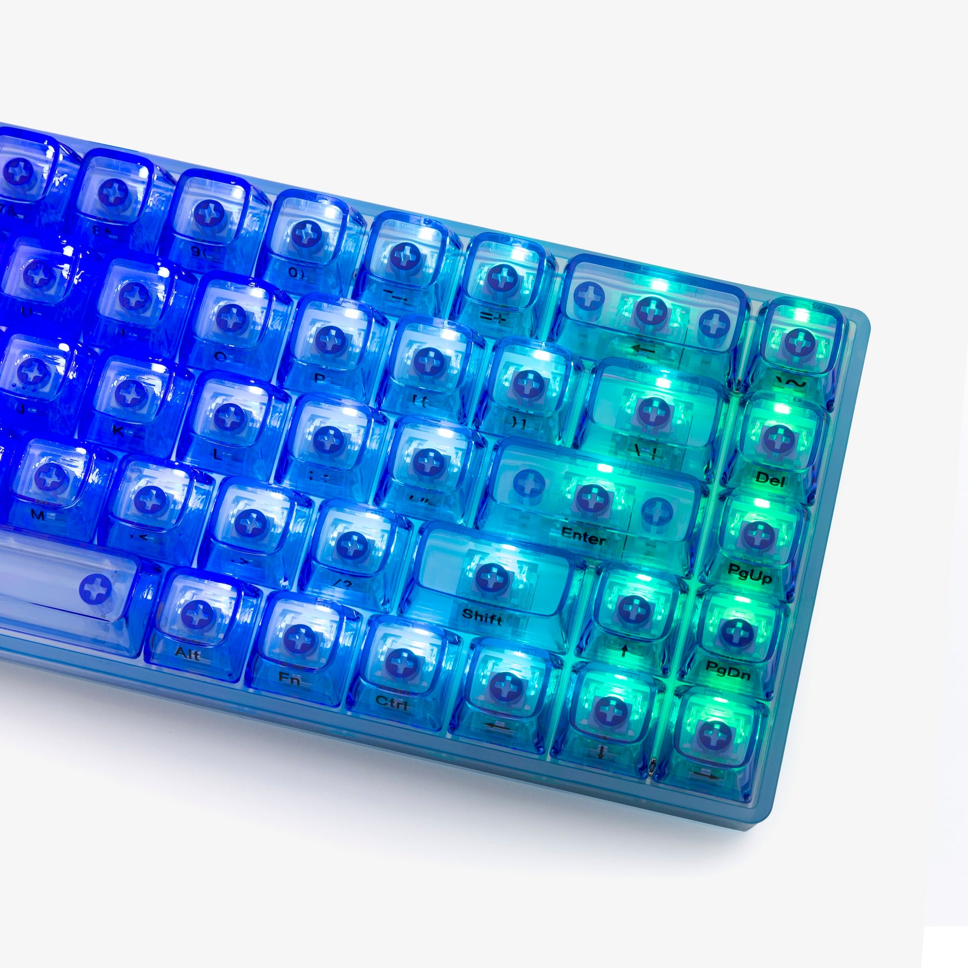 Clear Sapphire Basecamp 65% Mechanical Keyboard with BW V2 Switches - Compact Gaming & Office Keyboard for Typists, Programmers & Gamers