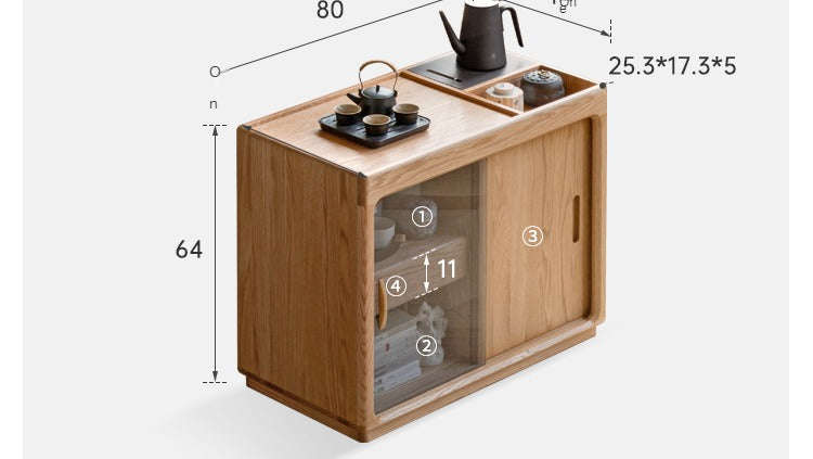 Solid Oak Wood Modern Coffee Table - Stylish & Durable Living Room Furniture for Home Decor & Entertaining