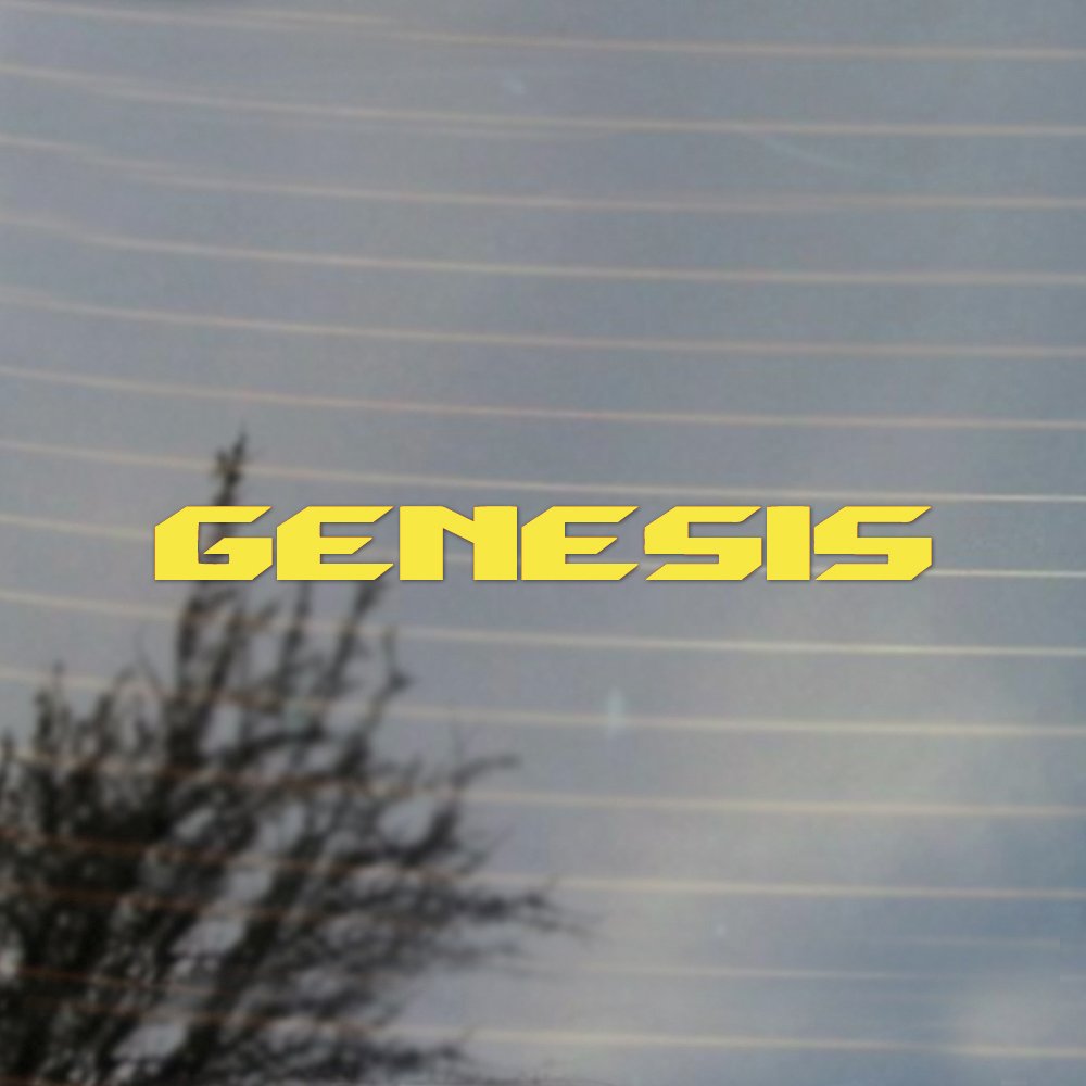 Genesis Vinyl Decal for Cosplay & Fan Gear - Canary Yellow | Perfect for Laptops, Cars & Gaming Setups
