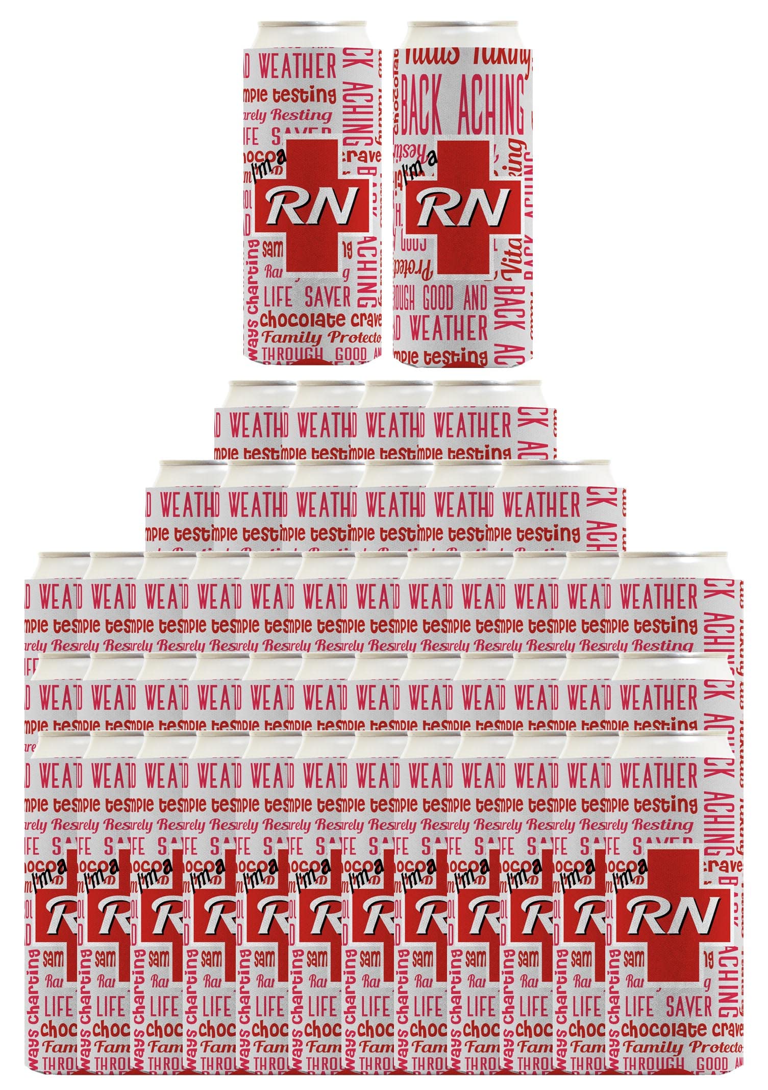 96-Pack Ultra Slim Can Coolers for Nurses - Perfect RN Gifts & Essential Nurse Appreciation Accessories | Great for Hospitals, Clinics & Healthcare Workers