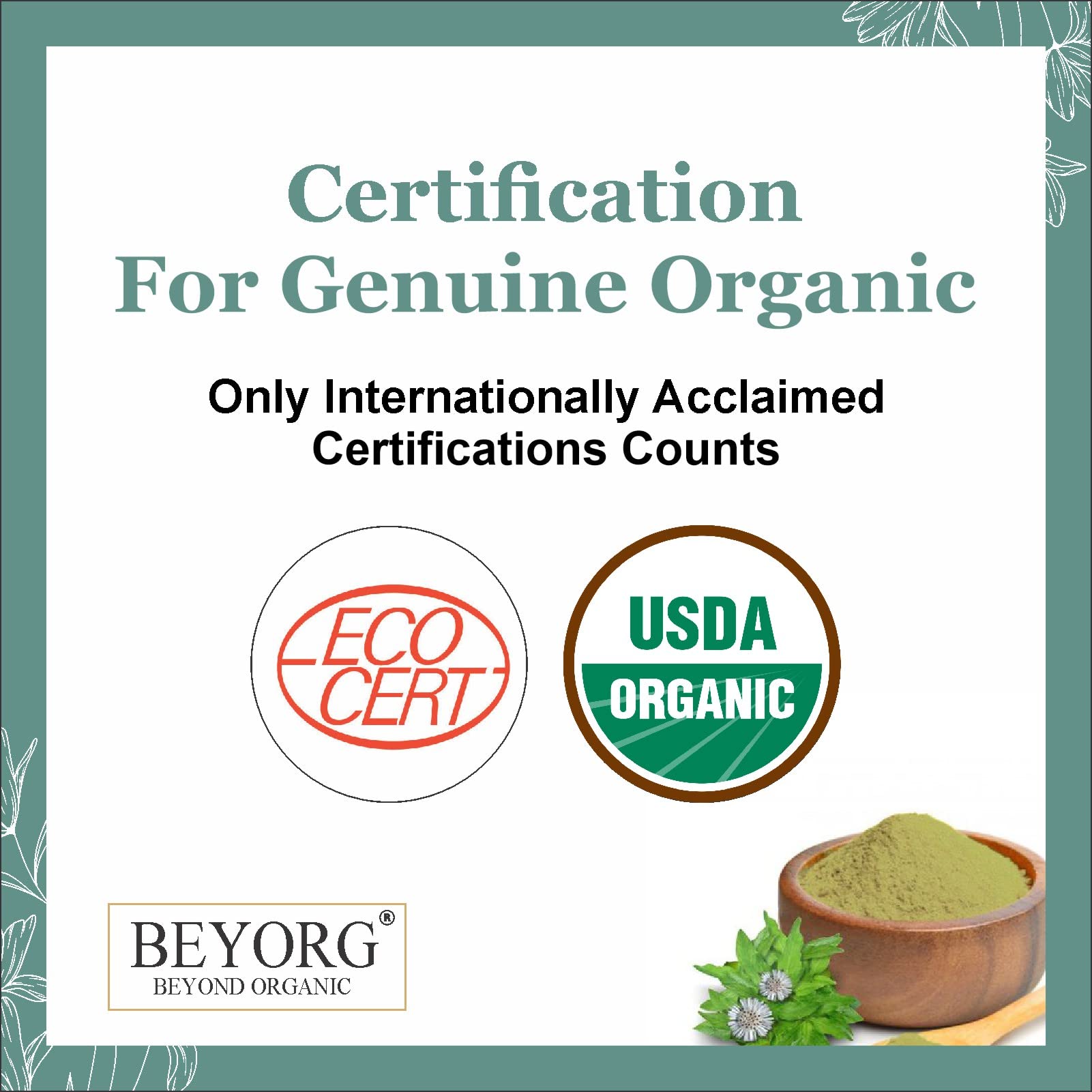 Bhringraj Powder (Eclipta Alba) - 100% Pure Ayurvedic Hair Growth Treatment for Men & Women | Natural Hair Care Solution for Thicker, Stronger Hair | Perfect for Daily Scalp Massage & Deep Conditioning Treatments