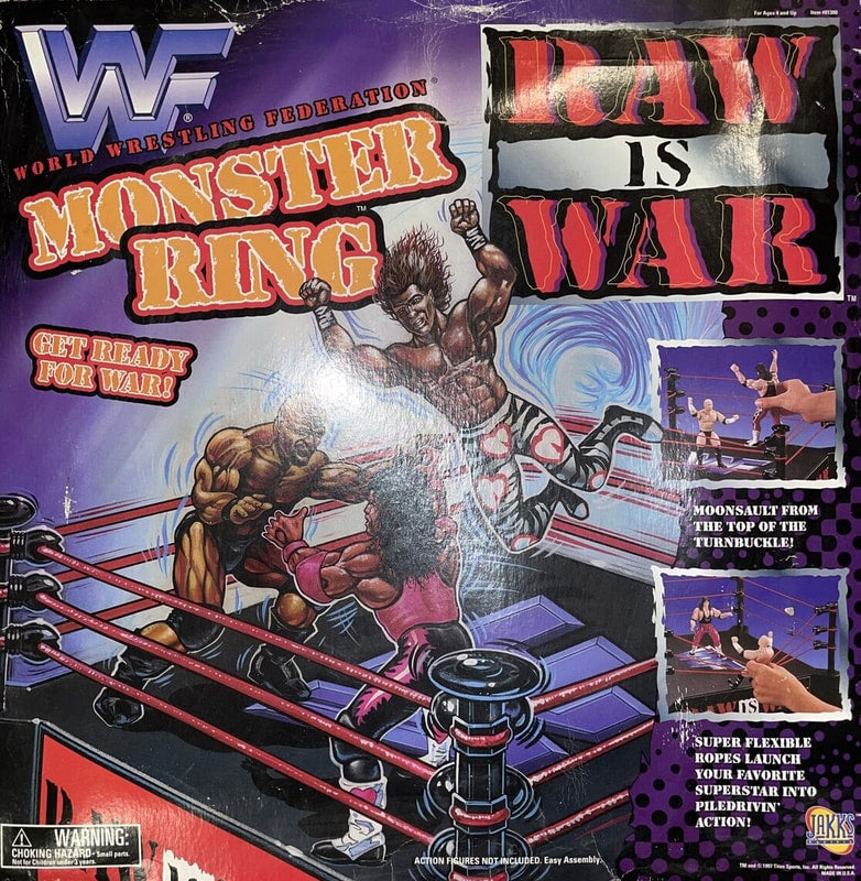 Vintage 1997 WWF Jakks Pacific Raw Is War Monster Ring - Collectible Wrestling Toy for Fans & Nostalgic Gift - Perfect for Display, Play & Memorabilia Collections