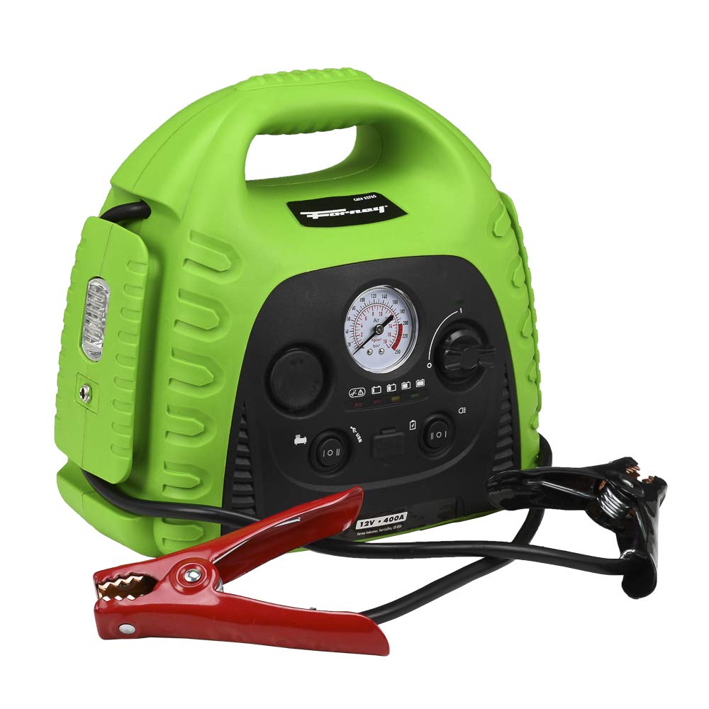 Forney 12V 900 Amp Jump Starter with Built-in Air Compressor - 18Ah Portable Car Battery Booster for Emergency Vehicle Jump Starting & Tire Inflation - Perfect for Trucks, SUVs, and Roadside Assistance