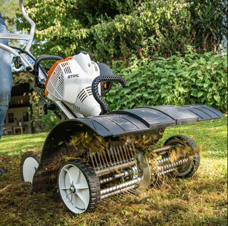 STIHL MF MM Lawn Dethatcher Attachment for Zero-Turn Mowers - Heavy Duty Thatch Removal Tool for Healthier Grass - Perfect for Spring Lawn Care & Yard Maintenance