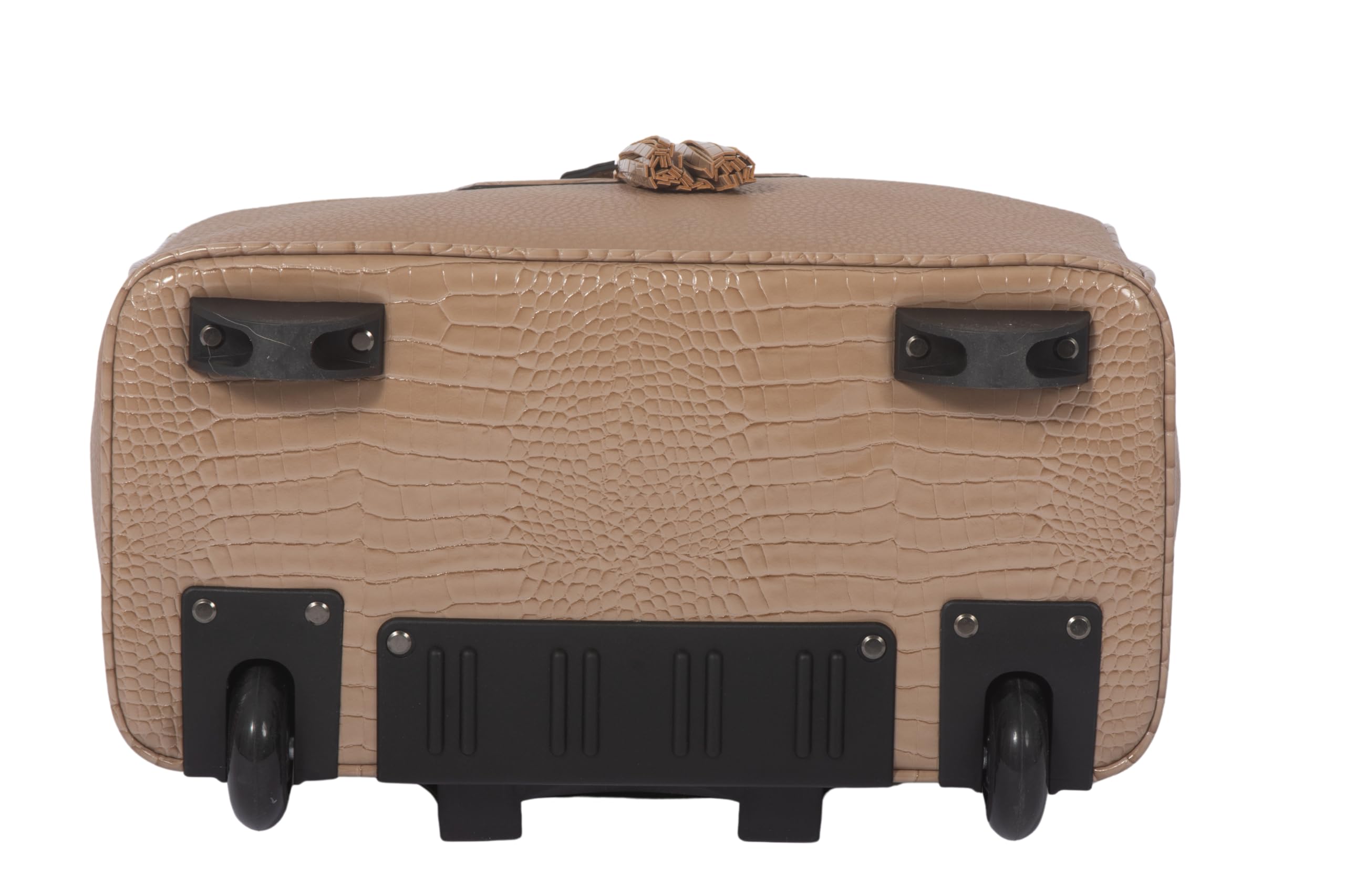 JKM & Company Alligator Print Rolling Laptop Briefcase - Compatible with 15.6