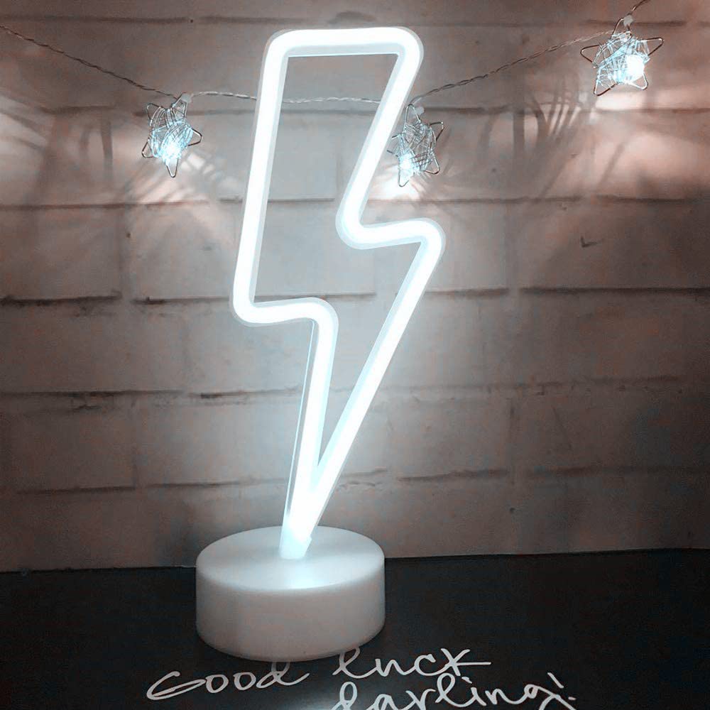 LED Neon Sign Light - USB & Battery Powered White Neon Wall Decor for Bedroom, Bar, Cafe - Customizable Night Lamp for Home & Business Lighting