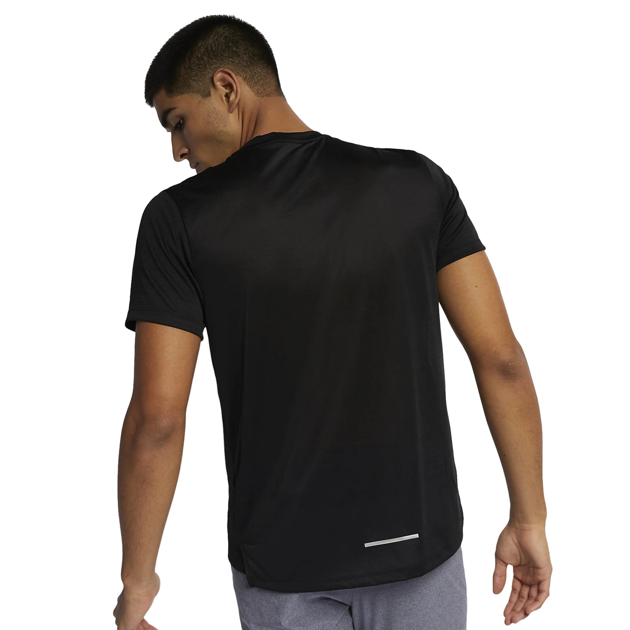 Nike Dri-FIT 1.0 Black Running Shirt for Men - Moisture-Wicking Performance Tee for Marathon Training & Gym Workouts