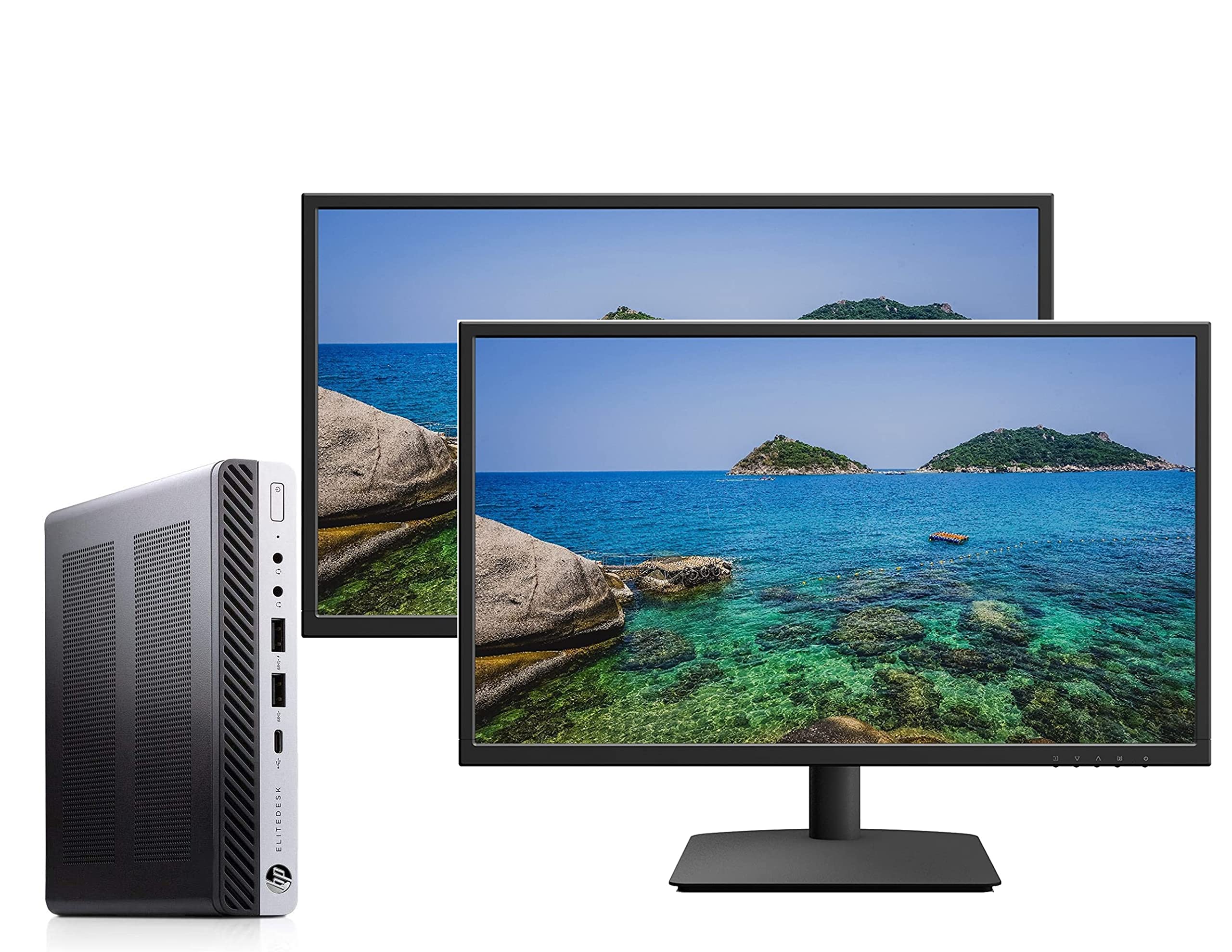 Renewed HP EliteDesk 800 G3 Mini Business PC - Intel Core i5-6500T Quad-Core, 32GB DDR4 RAM, 1TB SSD, Windows 10 Pro | Compact Desktop Computer with USB-C, DisplayPort, WiFi, Keyboard & Mouse | Perfect for Home Office, Small Business & Remote Work