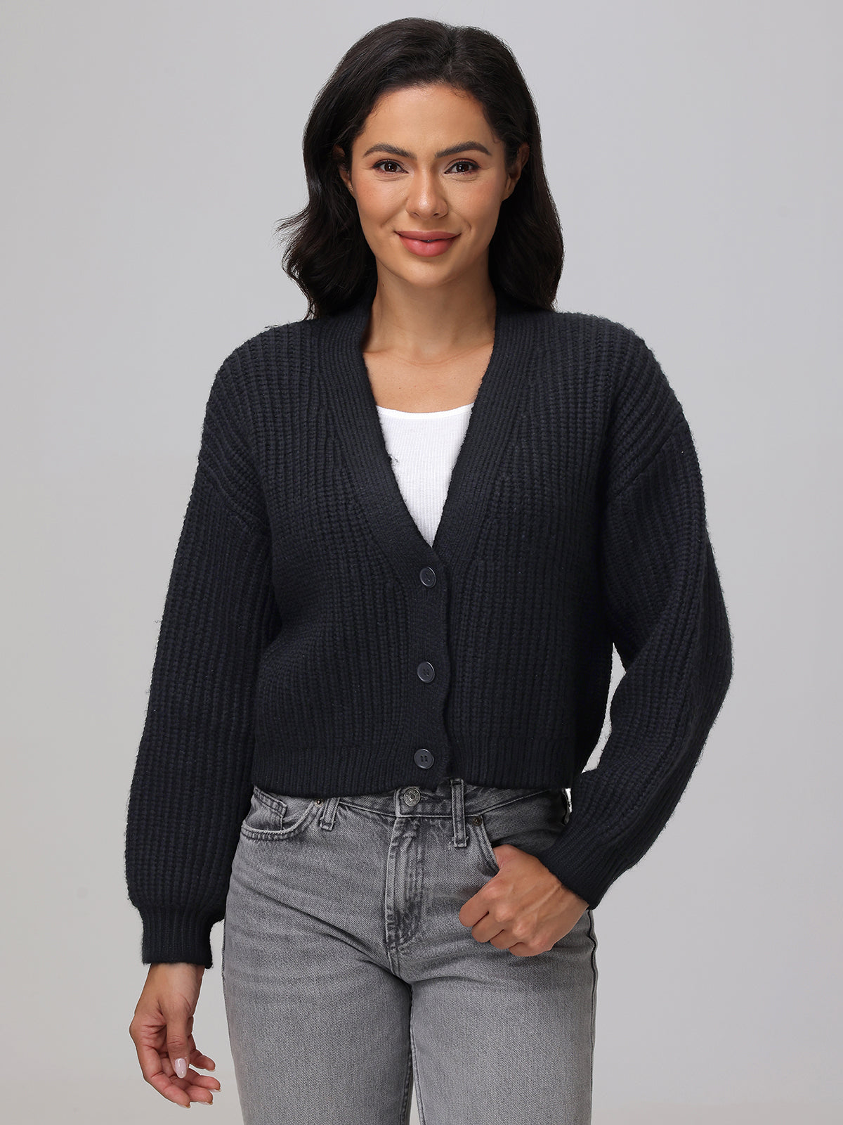 Libby Women's Button Down Cardigan - Soft Knit Open Front Long Sleeve Sweater for Work, Office & Casual Wear