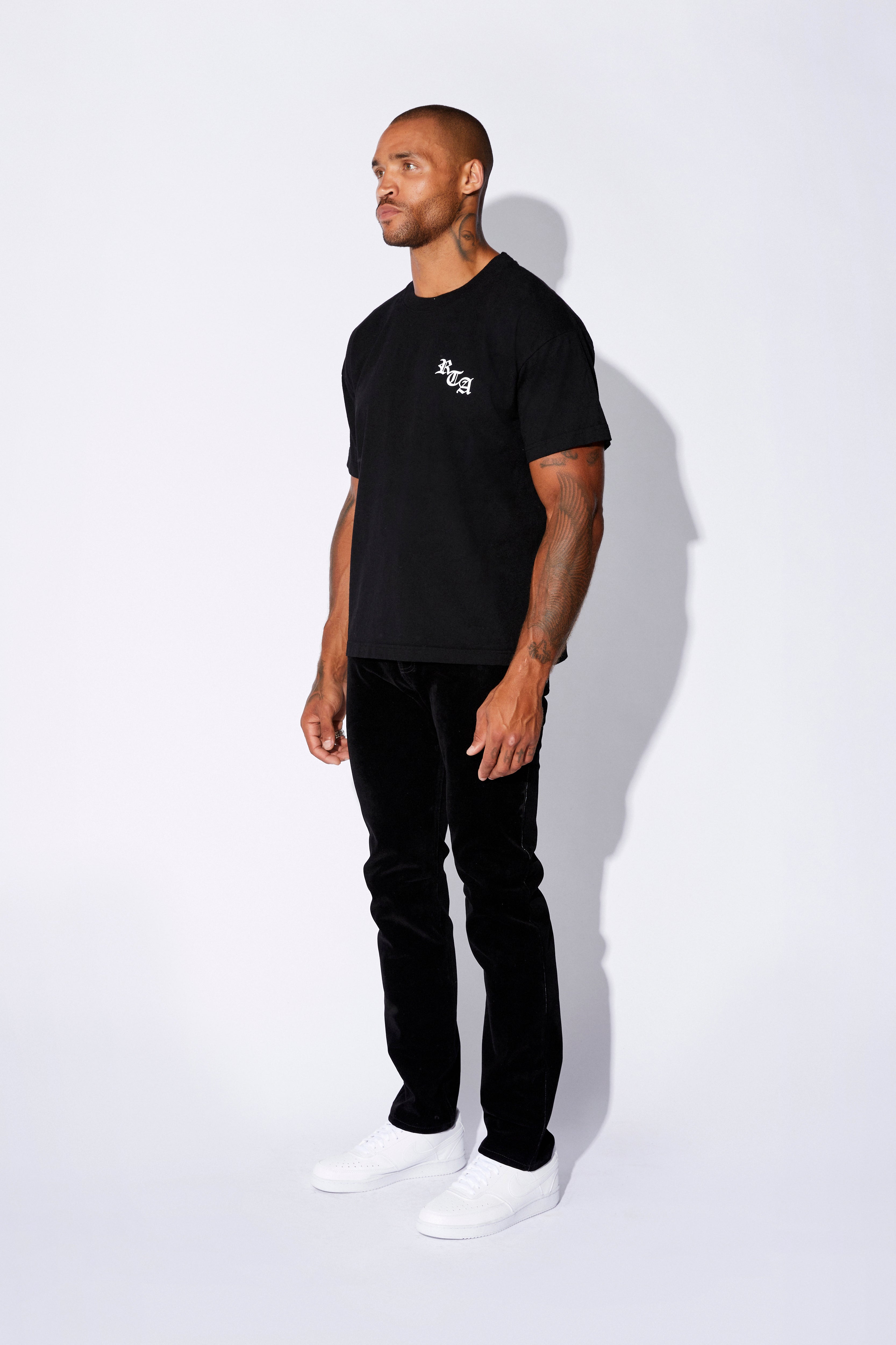 Short Sleeve RTA Black Ashes T-Shirt - Men's Casual Graphic Tee for Streetwear & Everyday Wear