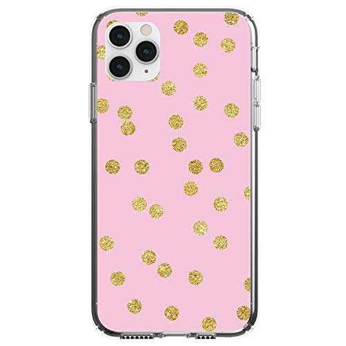Pink & Gold Print - Polka Dots Pattern On Clear Case
