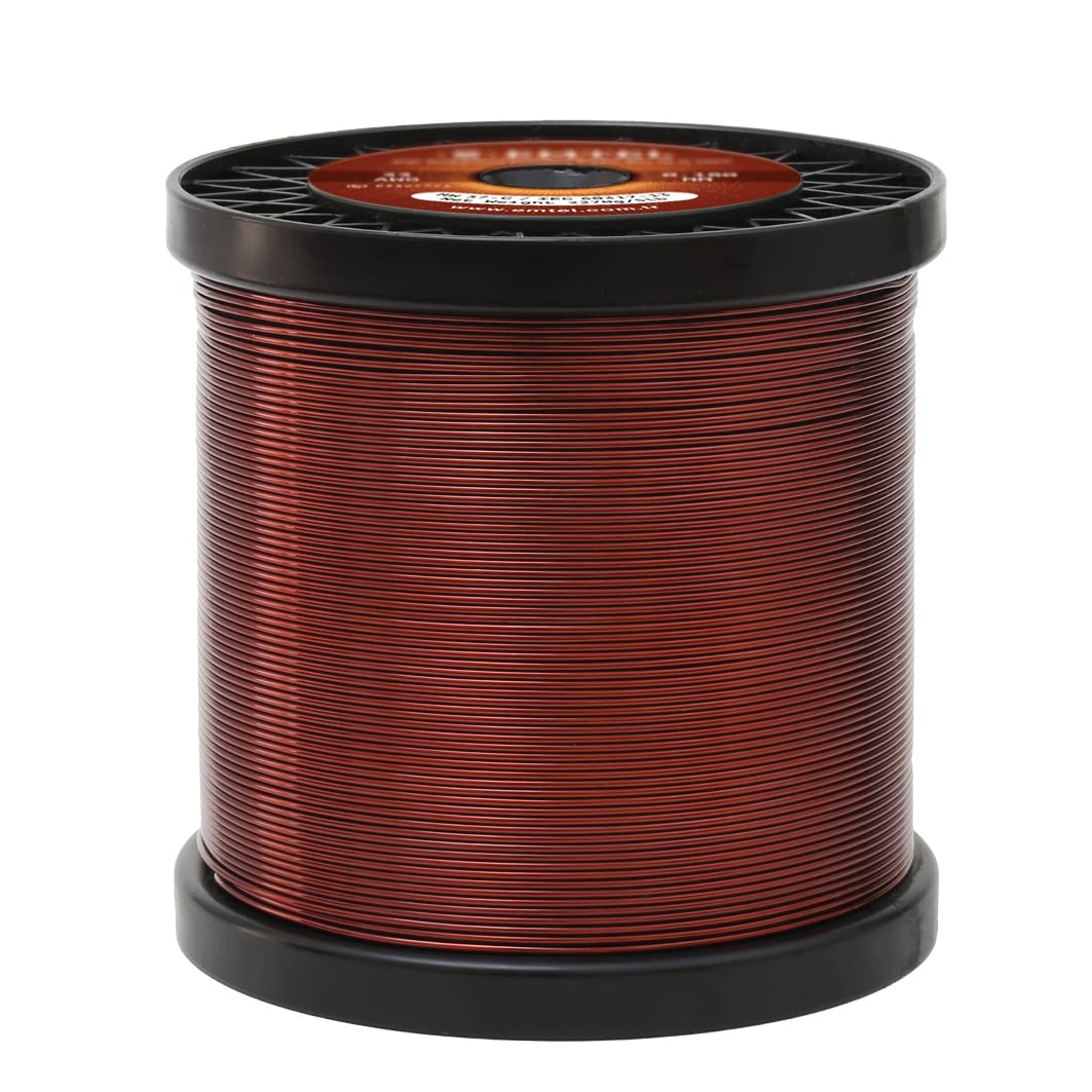 22 AWG Enameled Copper Magnet Wire - 5 lb (2525 ft) 99.9% Pure for Motors, Transformers, Coils | High Temp 220°C (428°F) | Perfect for DIY Electroculture Gardening & Electrical Projects