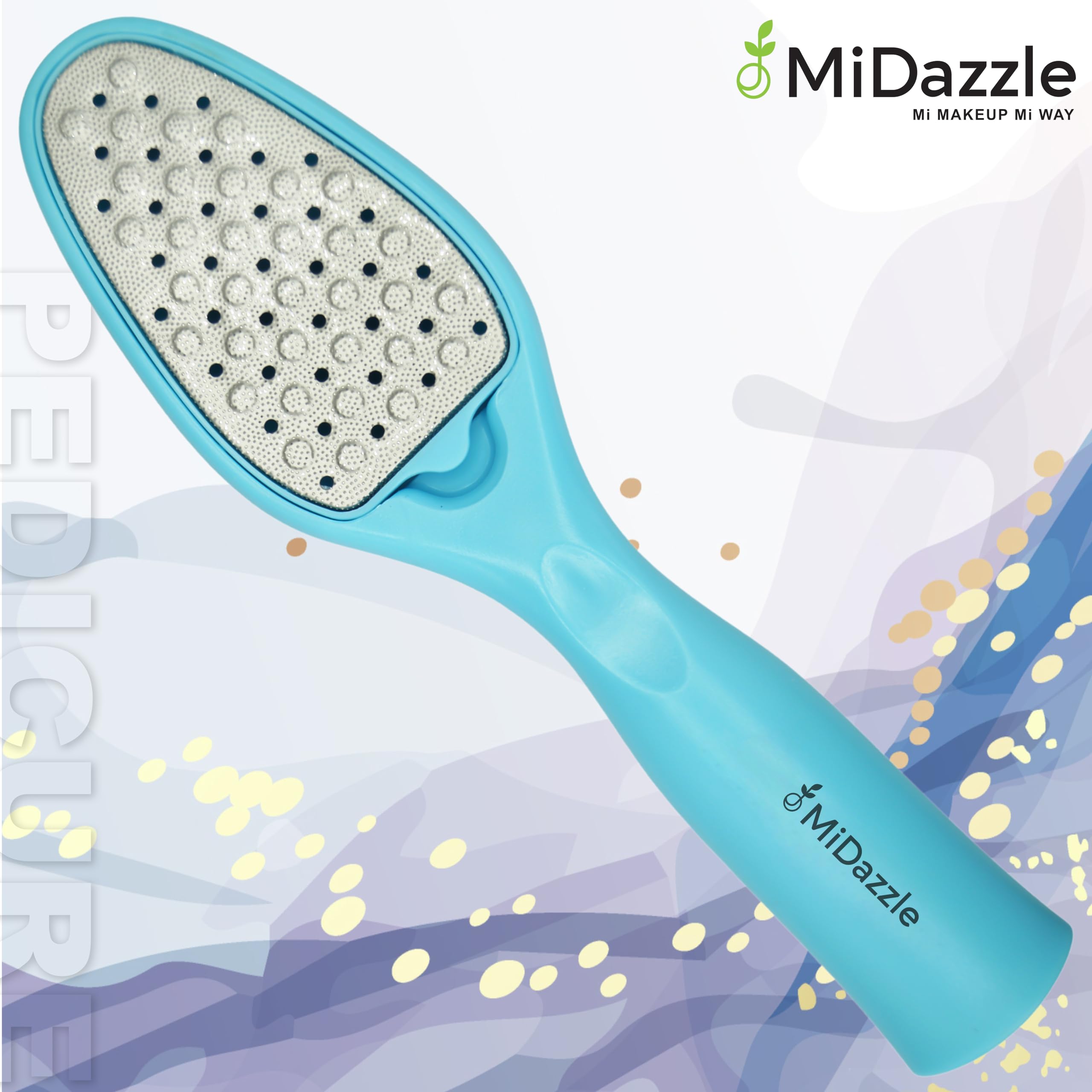Midazzle 2-in-1 Triangle Foot Scrubber and Callus Remover for Soft Feet - Exfoliating Pedicure Tool (2 Pack, Random Colors) - Perfect for Home Spa, Pedicure, and Foot Care Routine