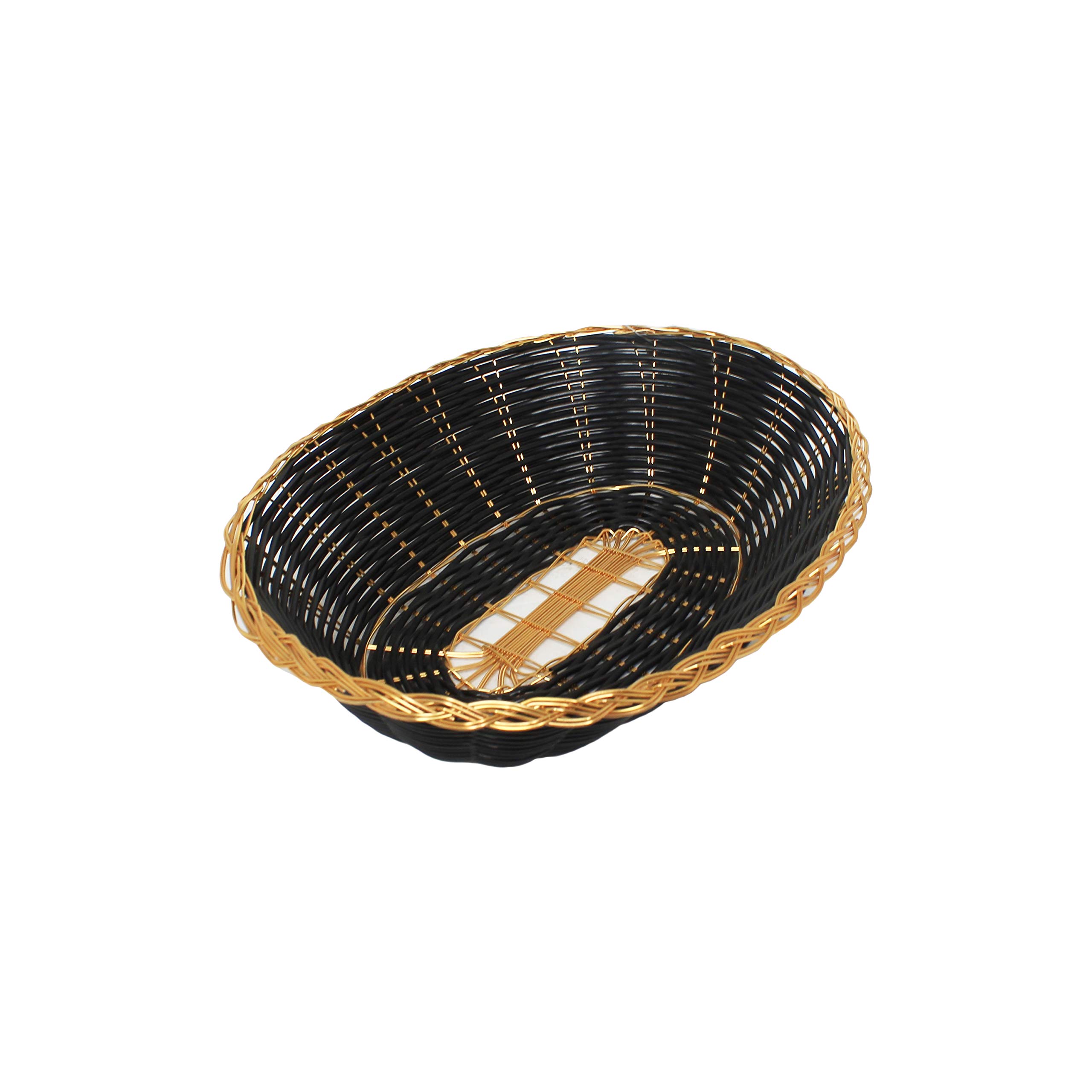 Premium Oval Gold Plastic Bread Storage Container - 9.25