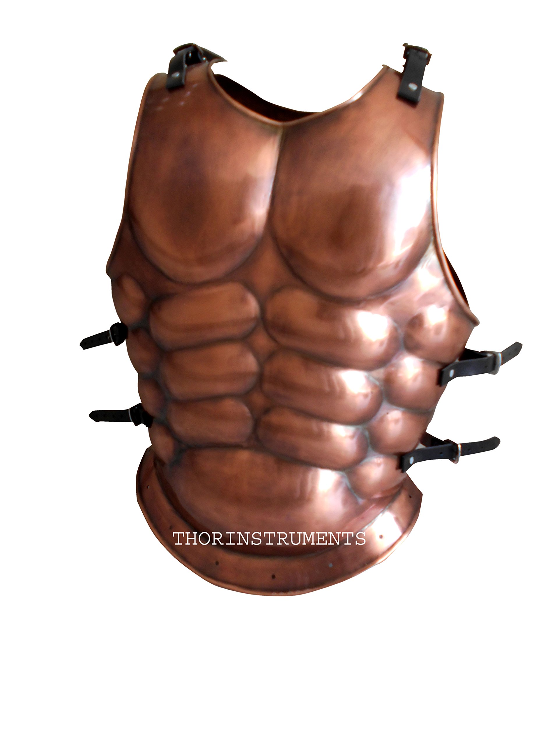 Muscle Armor & 300 Spartan Copper Antique Finish Replica - Rustic Vintage Home Decor, Wall Art, Unique Gift for Men, History Enthusiasts - Perfect for Man Cave, Office Decor, or Ancient Greek Themed Interiors