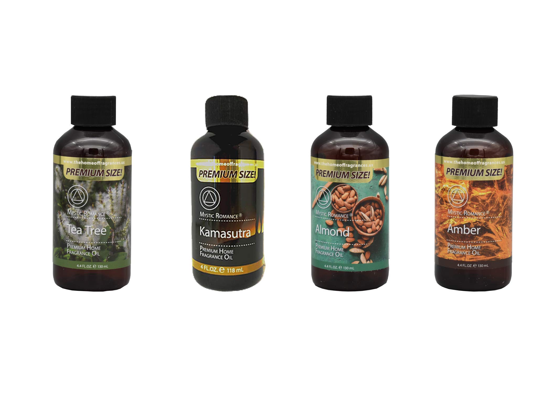 Premium Fragrance Oil Set - 4 Bottles (4oz Each) for Aromatherapy, Candles, Soaps & Home Diffusers | Essential Oil Blends for Relaxation & Stress Relief