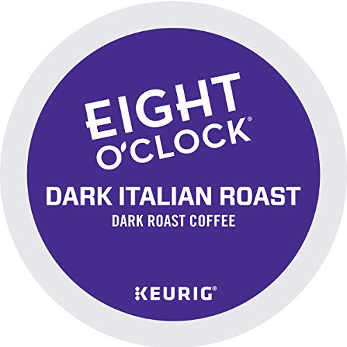 Eight O'Clock Coffee Dark Italian Roast K-Cup Pods - Bold & Rich Espresso Flavor for Keurig Brewers - Perfect for Morning Energy & Afternoon Pick-Me-Up