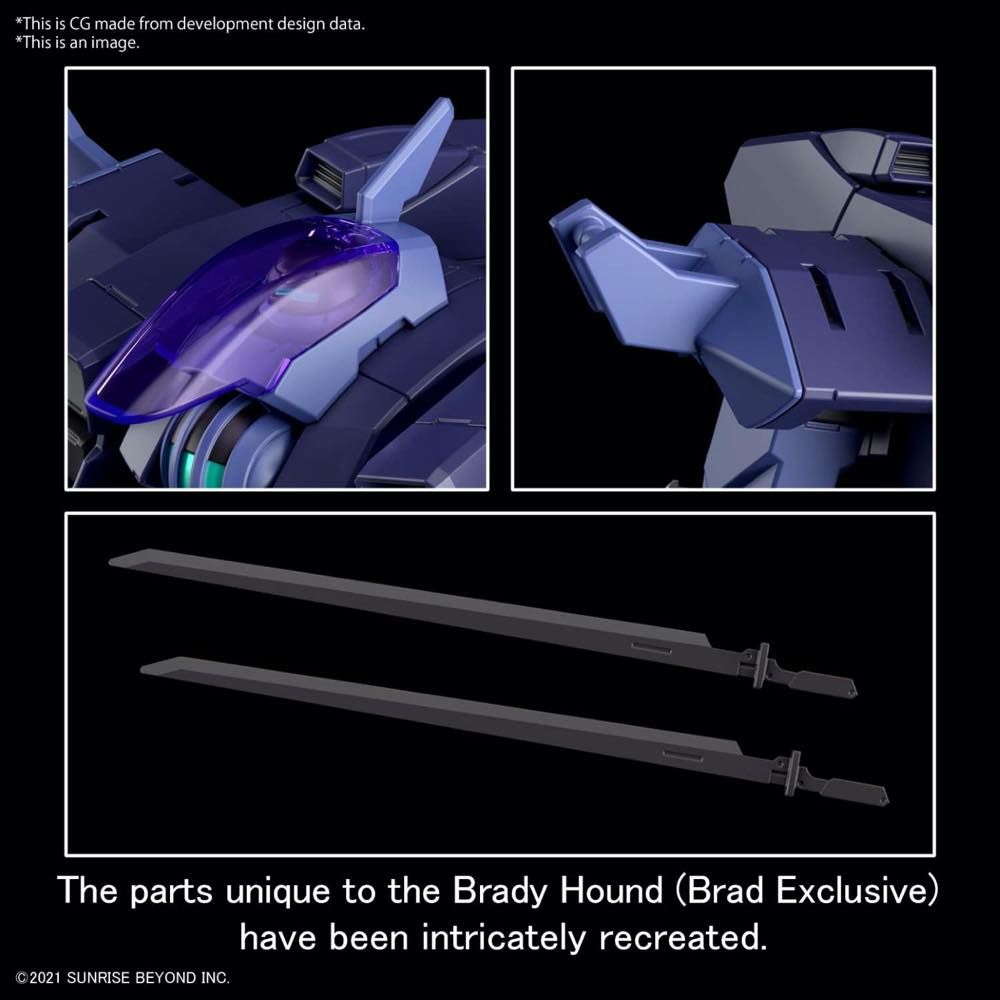 Bandai HG 1/72 Kyoukai Senki #08 Brady Hound (Brad Exclusive) Plastic Model Kit - Anime Mecha Action Figure for Collectors & Hobbyists - Perfect for Display, Custom Painting & Gundam Battles