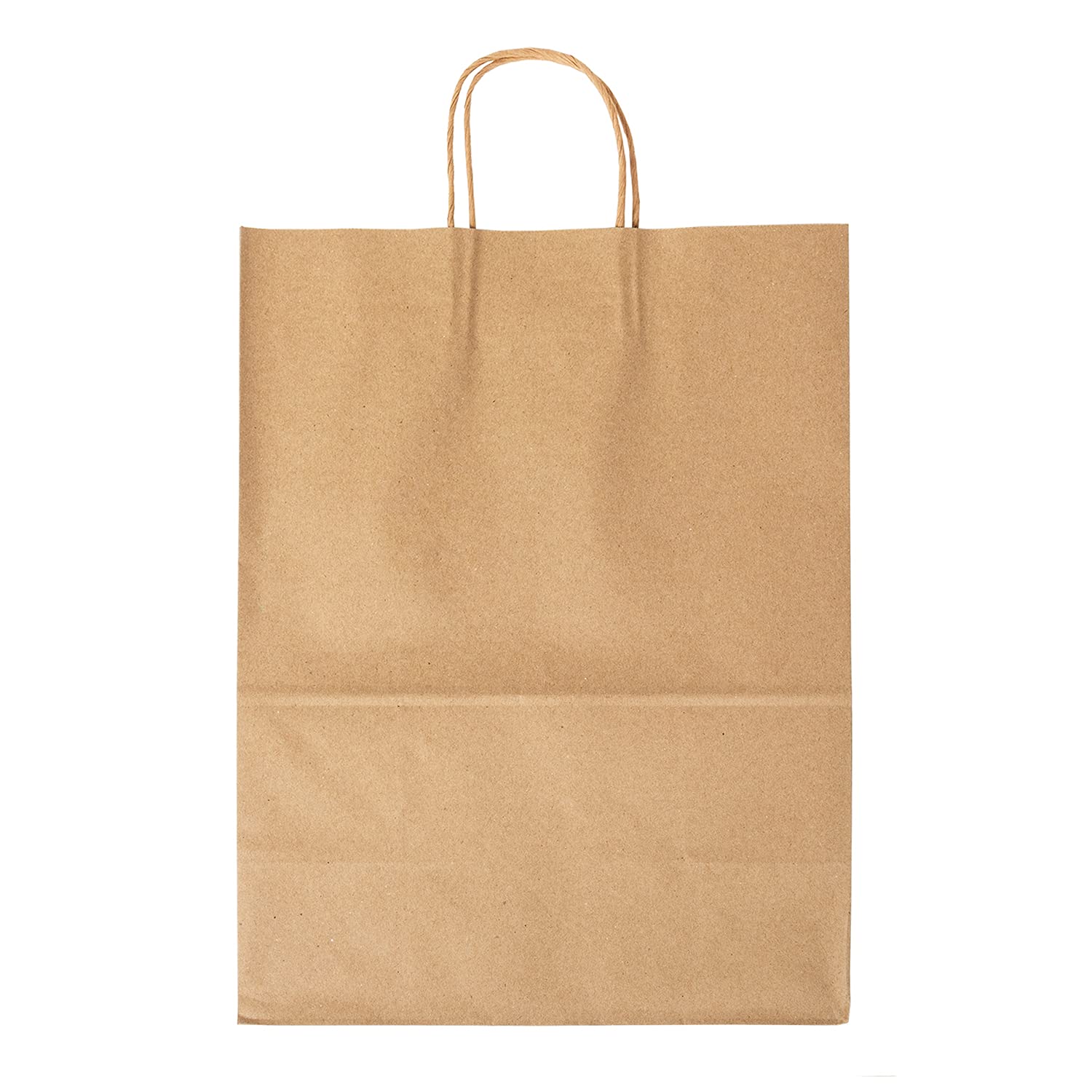 Eco-Friendly Kraft Paper Grocery Bags with Twisted Handles - 250 Pack Recyclable Brown Shopping Bags (13x7x17 Inches) - Durable & Sustainable Packaging for Retail Stores, Farmers Markets & Gift Wrapping