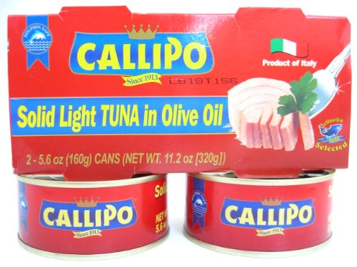 Premium Italian Callipo Canned Tuna in Extra Virgin Olive Oil - 5.6 Oz (Pack of 2) | High Protein, Keto & Paleo Friendly | Perfect for Salads, Sandwiches & Pasta Dishes