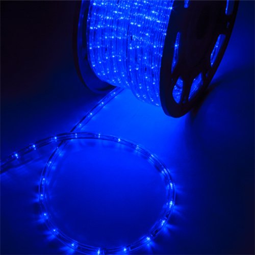 Leisurelife 150FT Waterproof LED Rope Lights - Outdoor Decorative Lighting (Blue, 45M, 1620 LEDs) for Patio, Garden, Pool & Party Decorations