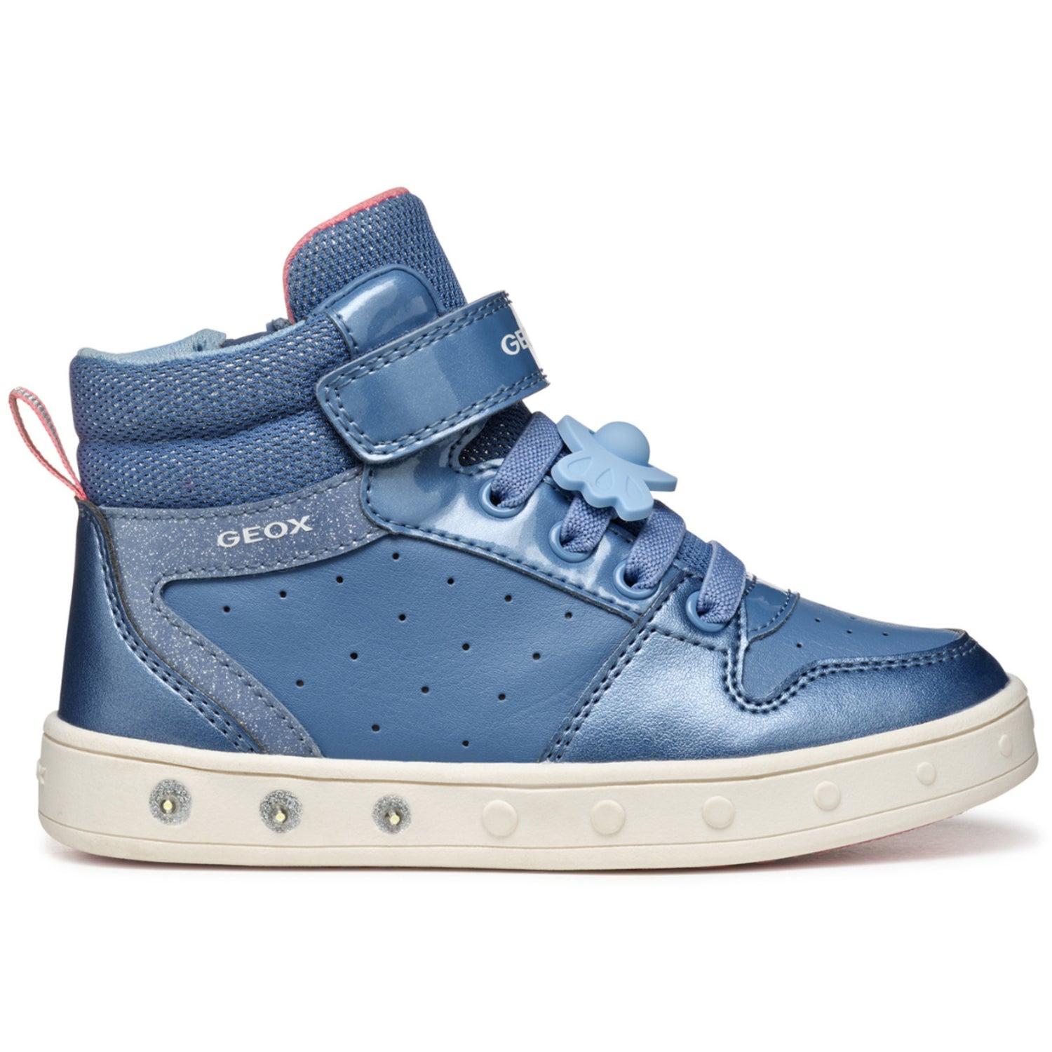 Geox Skylin Blue Kids Sneakers - Breathable Lightweight School Shoes for Boys & Girls - Perfect for Running, Walking & Outdoor Play