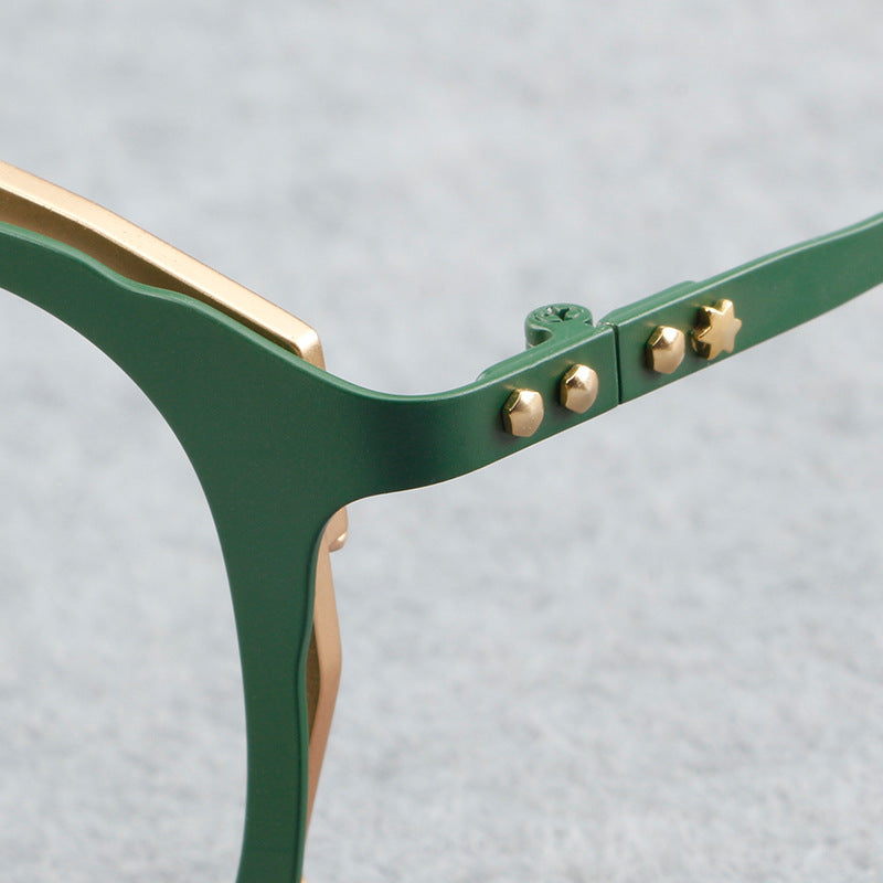 Vintage Pure Titanium Eyeglass Frames - Full Rim Ultra Lightweight Glasses for Men & Women - Classic Retro Style 0046 - Perfect for Reading, Driving & Everyday Wear