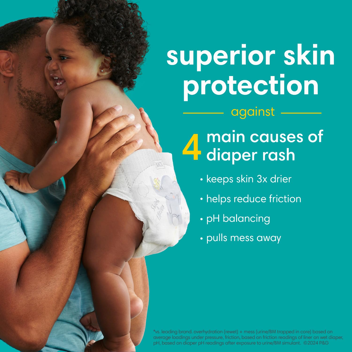 Pampers Swaddlers Size 4 Disposable Baby Diapers - 2 Month Supply (300 Count) with Sensitive Water-Based Wipes (1008 Count) | Ultra Absorbent, Hypoallergenic for Overnight & Daytime Use | Newborn Essentials, Daycare & Travel Must-Have