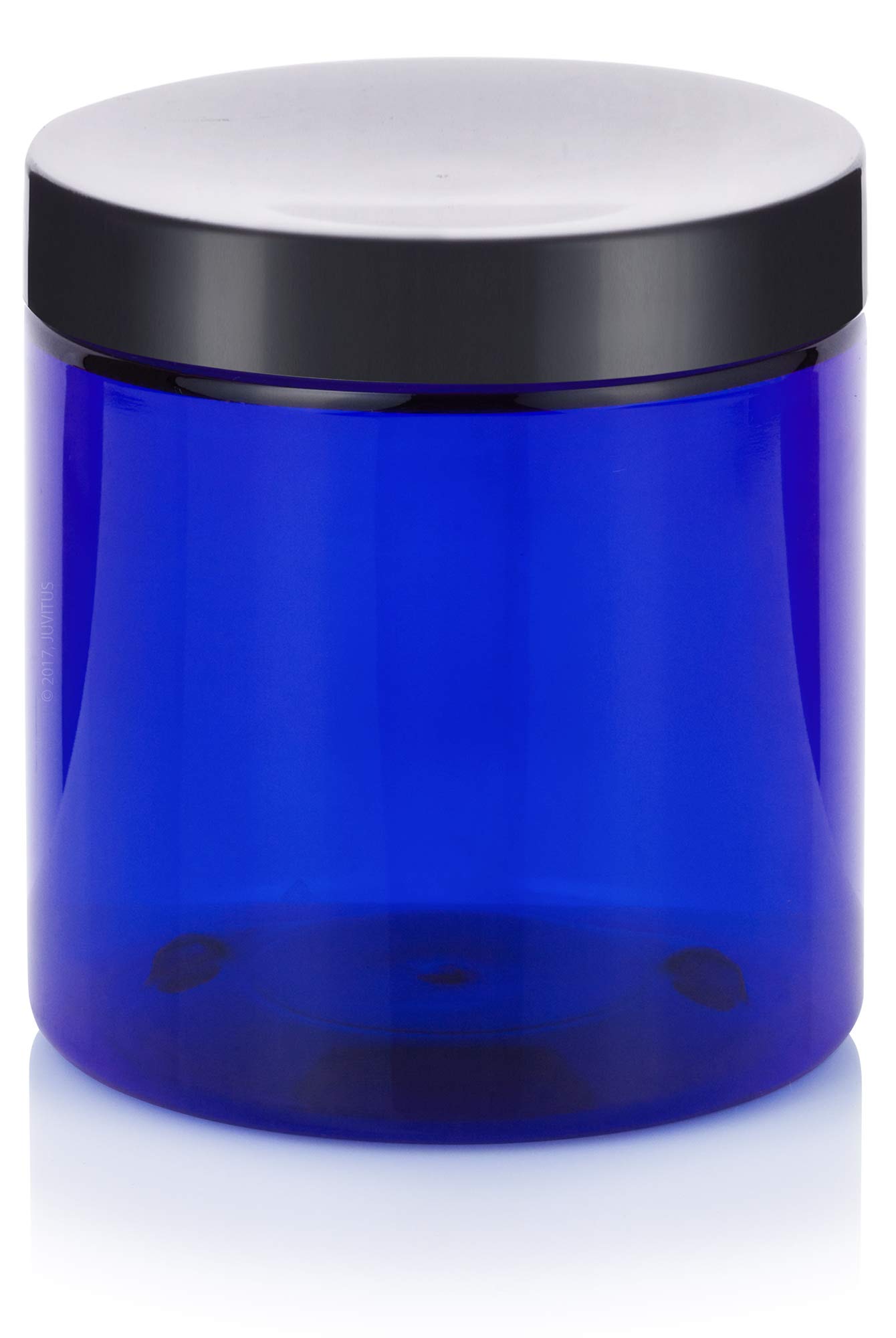 BPA-Free Cobalt Blue 8oz PET Jars (8-Pack) for Spices & Crafts