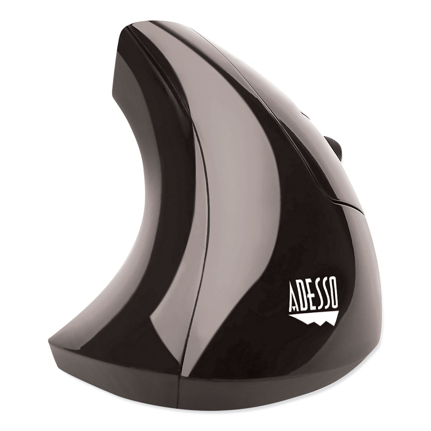 Adesso Imouse E10 Wireless Vertical Ergonomic USB Mouse - 2.4GHz Frequency with 33ft Range, Right-Handed Design, Black - Perfect for Office Work, Graphic Design & Long Computer Sessions