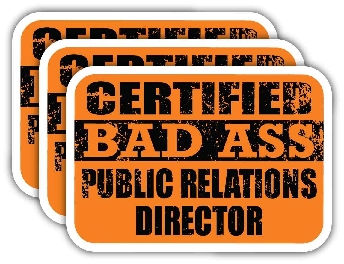 Certified PR Director Stickers - Funny Job Gift for Laptops & Cars