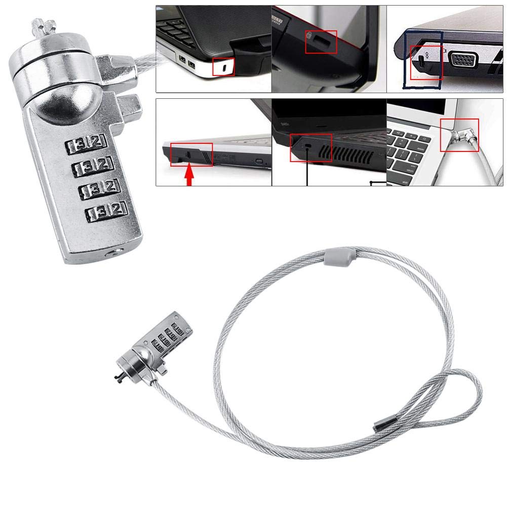 Diydeg 4-Digit Password Laptop Security Lock Cable - Anti-Theft Laptop Lock for Notebooks & Desktops | Secure Your Device in Offices, Libraries & Coffee Shops