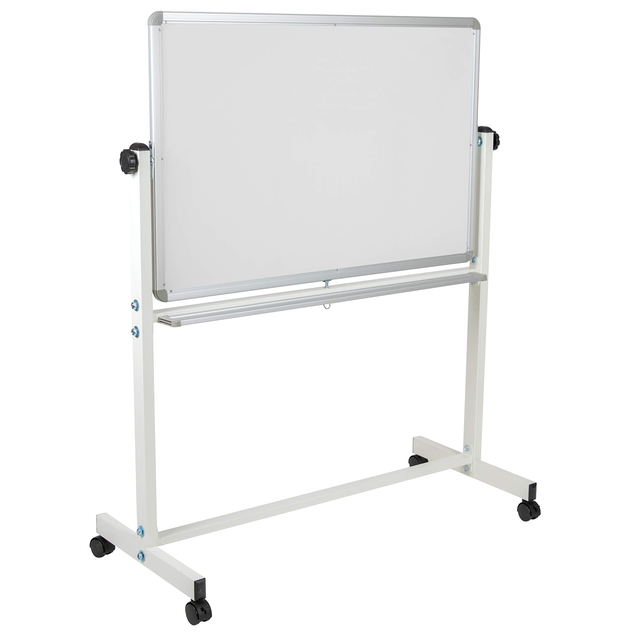 Double-Sided Mobile White Board with Pen Tray - 45.25